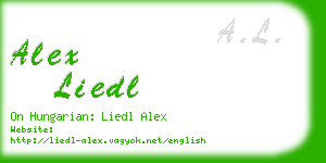 alex liedl business card